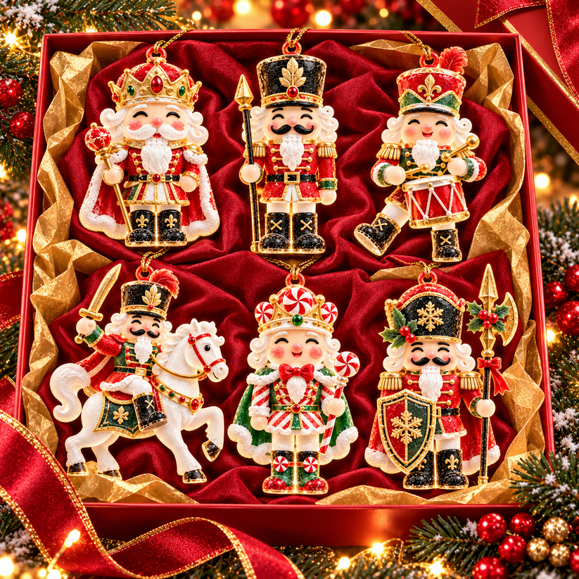 🎅6-Piece Christmas Nutcracker Ornament Collection