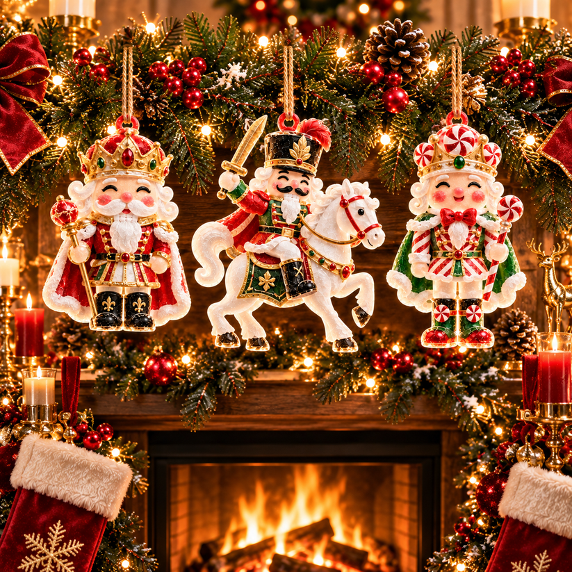 🎅6-Piece Christmas Nutcracker Ornament Collection