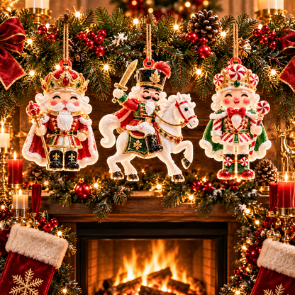 🎅6-Piece Christmas Nutcracker Ornament Collection