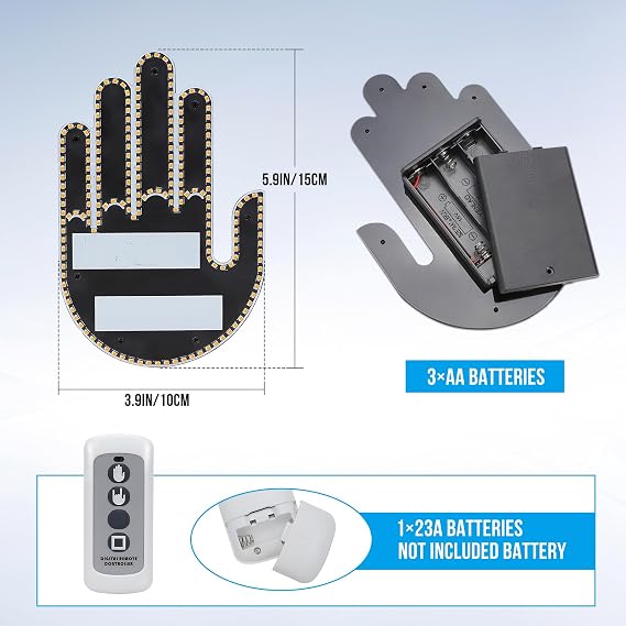 dht™⭐LED Finger Car Window Light - 4 Gestures with Remote