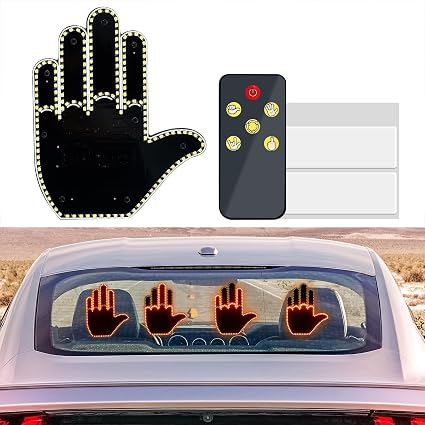 dht™⭐LED Finger Car Window Light - 4 Gestures with Remote