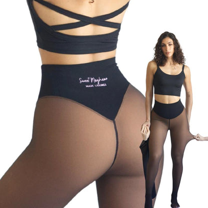 dht™⭐For Elder Women Fleece-Lined Warm Black Leggings🔥Suitable for Autumn Winter Home