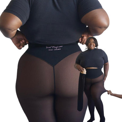 dht™⭐For Elder Women Fleece-Lined Warm Black Leggings🔥Suitable for Autumn Winter Home