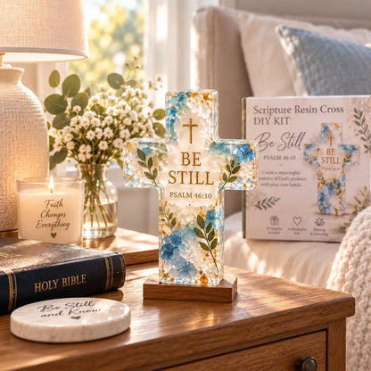 ✝️Psalms of Comfort &Strength Resin Cross DIY Kit
