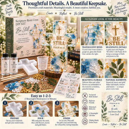 ✝️Psalms of Comfort &Strength Resin Cross DIY Kit