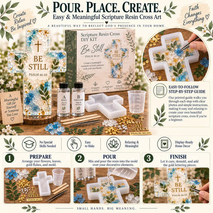 ✝️Psalms of Comfort &Strength Resin Cross DIY Kit