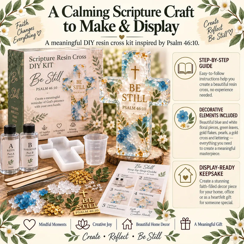 ✝️Psalms of Comfort &Strength Resin Cross DIY Kit
