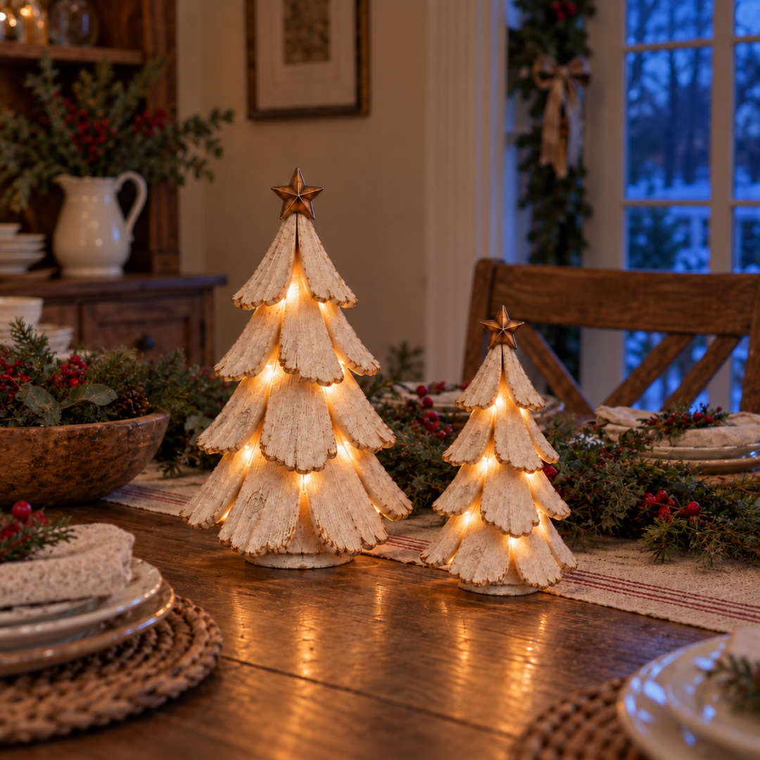 🎄Vintage Lighted Christmas Tree Figurine