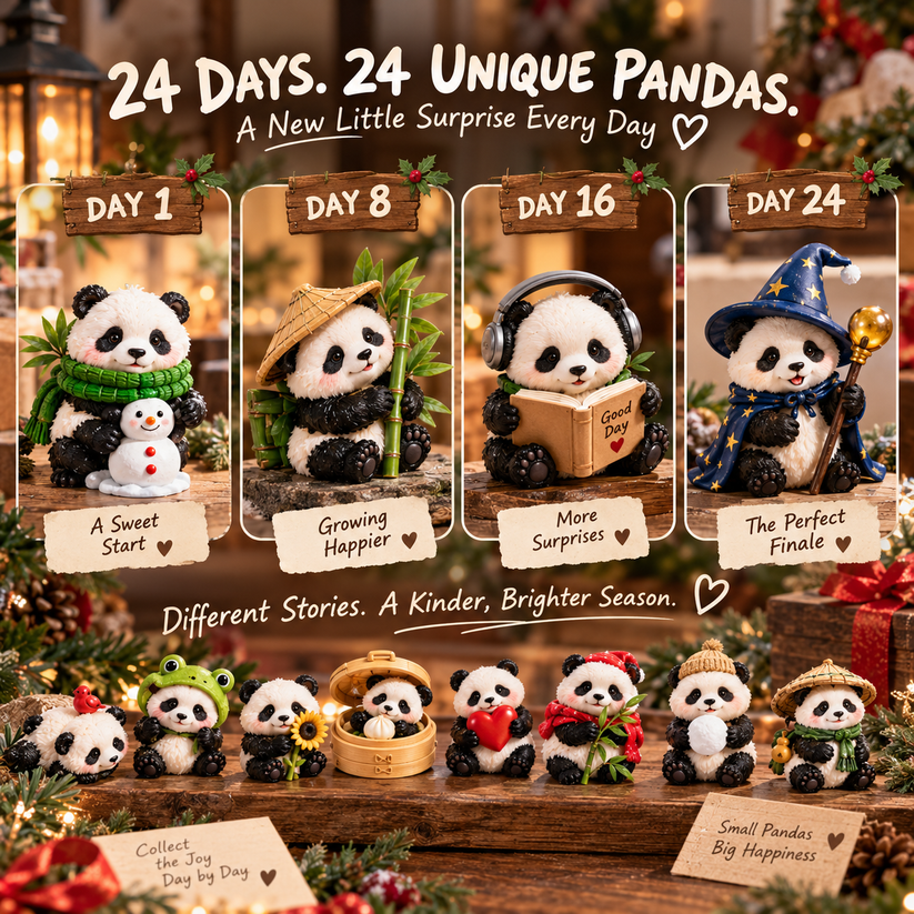 🐼 24 Days of Panda – 24 Unique Pandas, 24 Little Moments of Joy