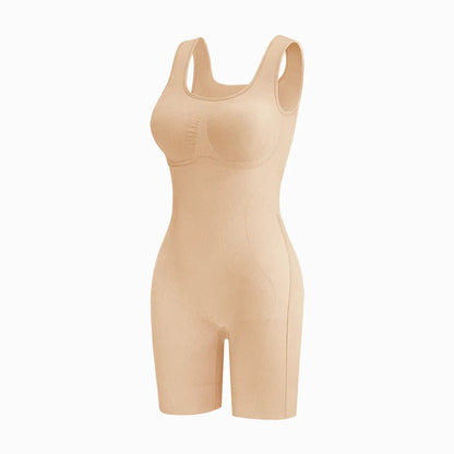 👗 Tummy Control Butt Lifter Faja Bodysuit — Back Support & Open Back Design