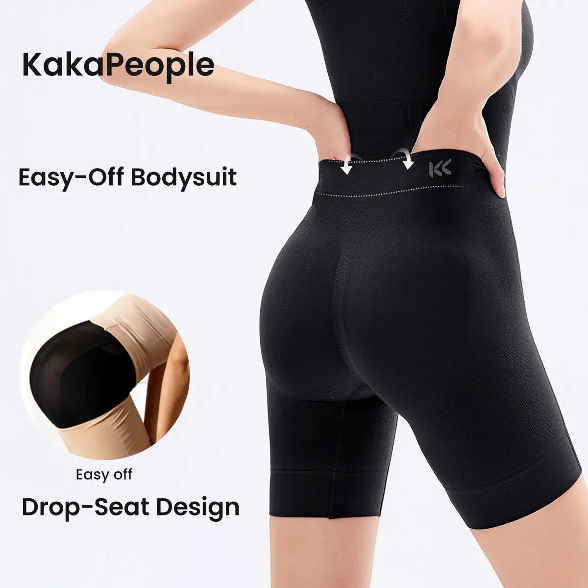 👗 Tummy Control Butt Lifter Faja Bodysuit — Back Support & Open Back Design