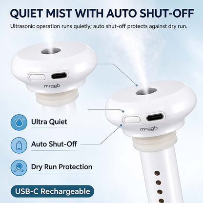 💧 Mini USB Cool Mist Portable Donut Humidifier, Unlimited Water Tank Small Desktop Mist Maker