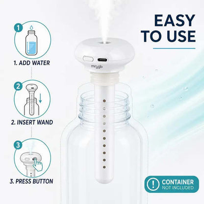 💧 Mini USB Cool Mist Portable Donut Humidifier, Unlimited Water Tank Small Desktop Mist Maker