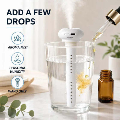 💧 Mini USB Cool Mist Portable Donut Humidifier, Unlimited Water Tank Small Desktop Mist Maker