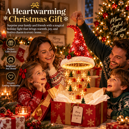 🎄 Premium Lighted Christmas Chandelier ✨ Festive Hanging Holiday Decor with Warm Glowing Lights