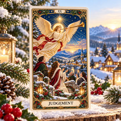 🔮Christmas Tarot Deck – 78 Festive Cards with Guidebook & 12-Day Reflection Guide