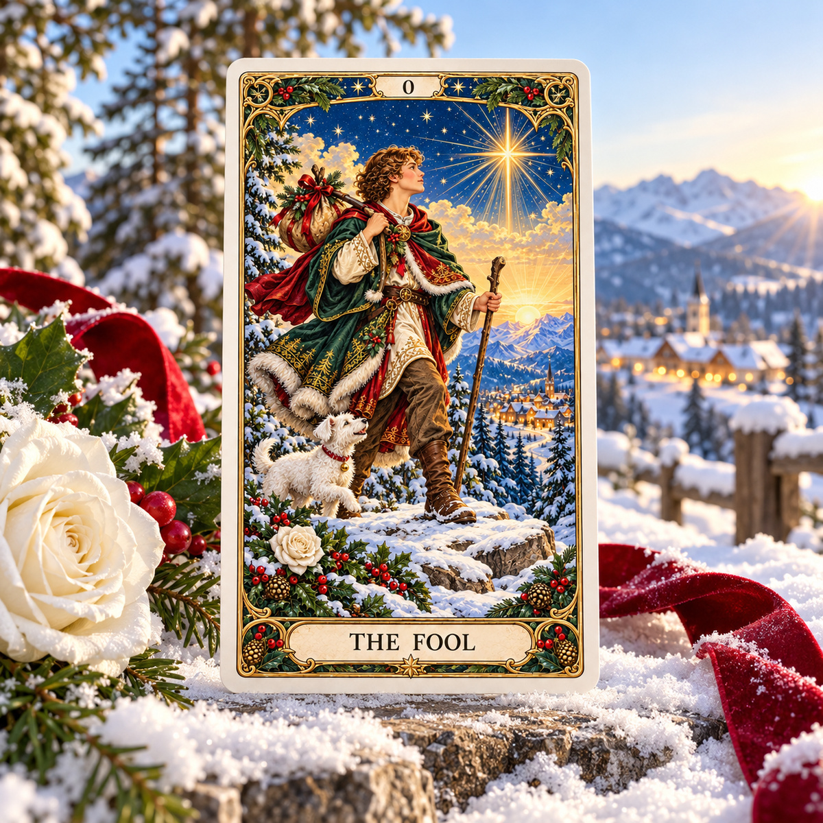 🔮Christmas Tarot Deck – 78 Festive Cards with Guidebook & 12-Day Reflection Guide
