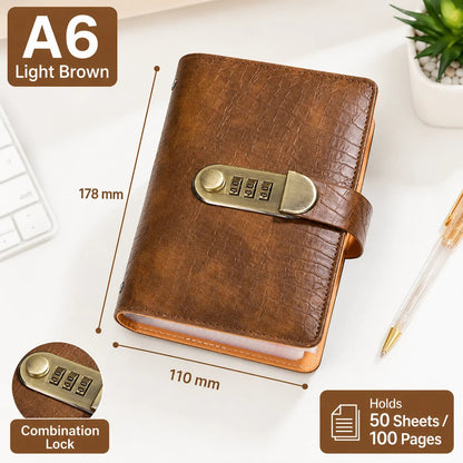 💰 Lockable A6 Savings Notebook with 3-Digit Combination Lock