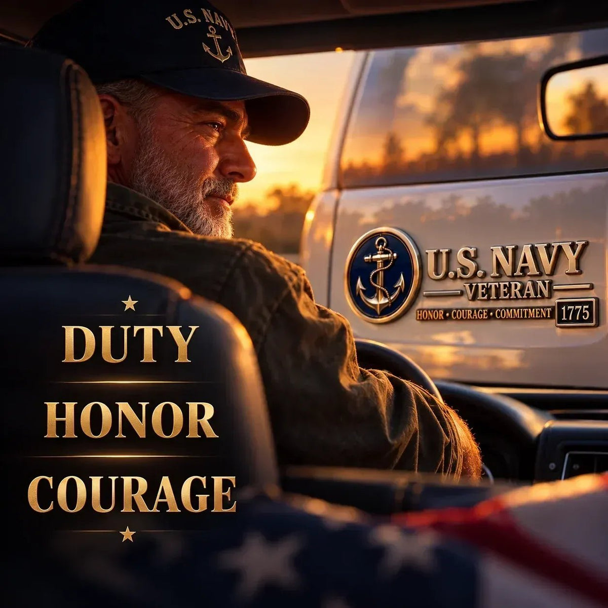 US🎖️ Veteran Honor 3D Metal Car Emblem – A Tribute to Service & Pride