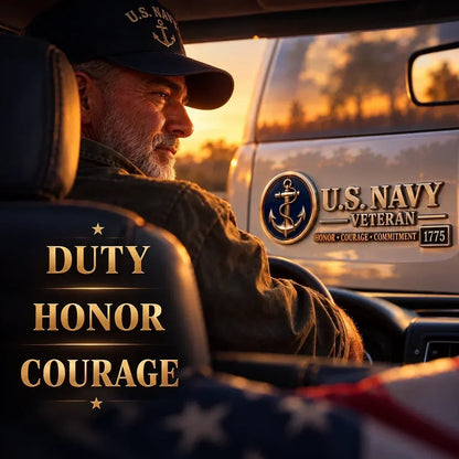 US🎖️ Veteran Honor 3D Metal Car Emblem – A Tribute to Service & Pride