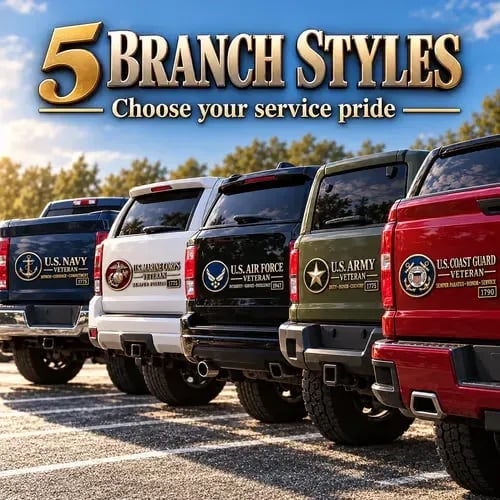 US🎖️ Veteran Honor 3D Metal Car Emblem – A Tribute to Service & Pride
