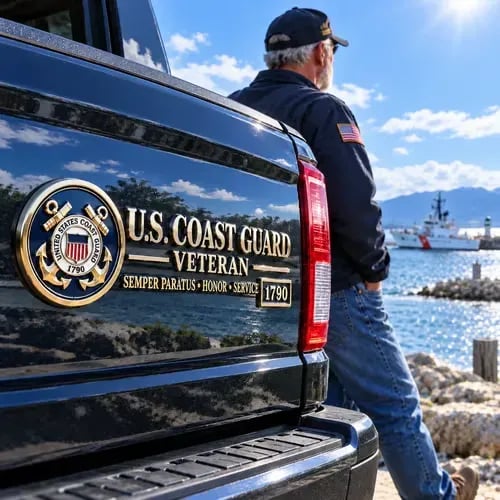 US🎖️ Veteran Honor 3D Metal Car Emblem – A Tribute to Service & Pride