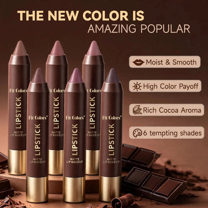 💄Long-Lasting Matte Brown Lip Liner & Lipstick – 6 Colors