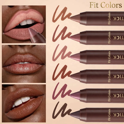 💄Long-Lasting Matte Brown Lip Liner & Lipstick – 6 Colors