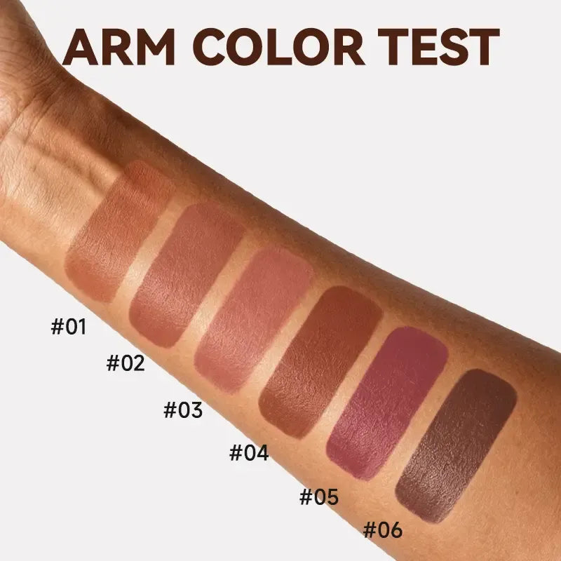💄Long-Lasting Matte Brown Lip Liner & Lipstick – 6 Colors