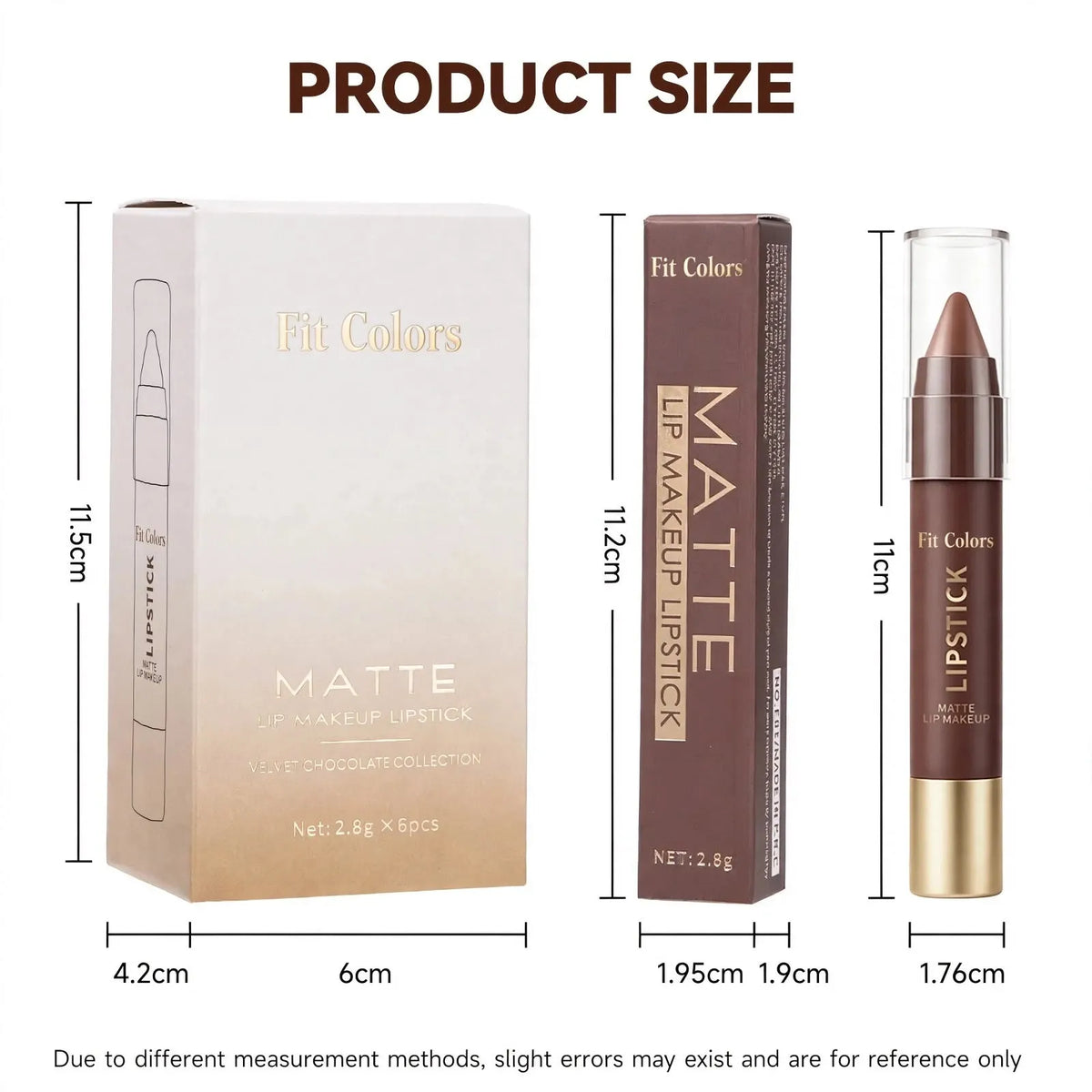💄Long-Lasting Matte Brown Lip Liner & Lipstick – 6 Colors