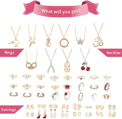 💎 24-Day Christmas Jewelry Blind Box Advent Calendar | Rings, Necklaces & Earrings Gift Set