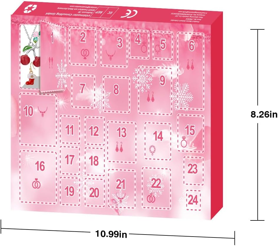 💎 24-Day Christmas Jewelry Blind Box Advent Calendar | Rings, Necklaces & Earrings Gift Set