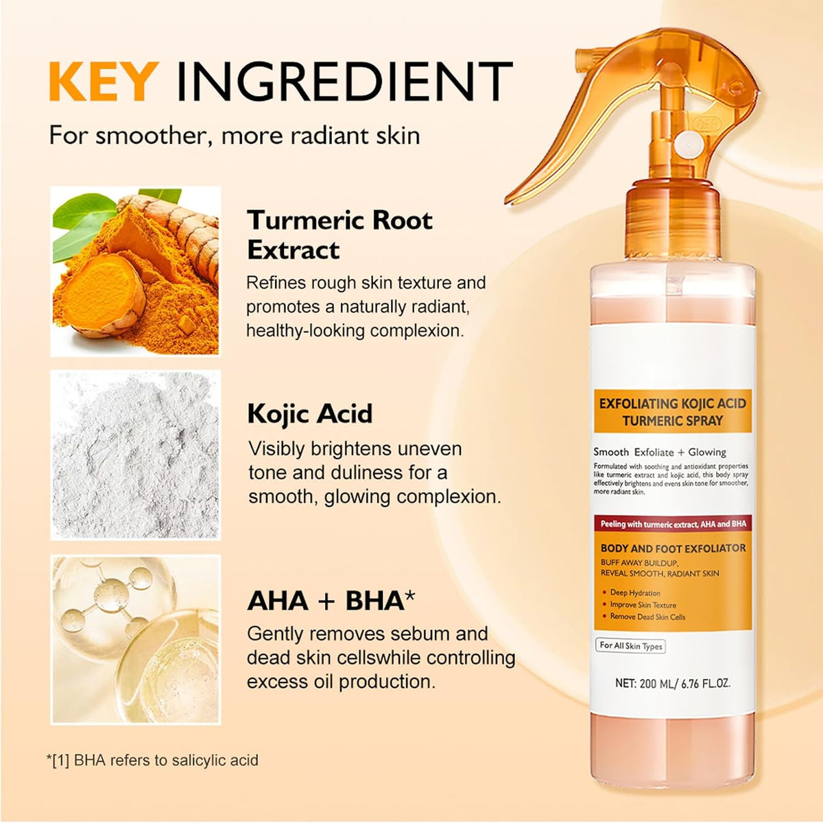 dht™⭐Peel Shot Kojic Acid & Turmeric Exfoliating Spray| Retinol Body & Face Spray for All Skin Types