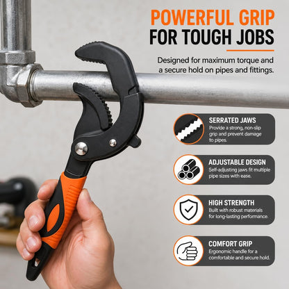 dht™⭐Multifunctional Fast Wrench – Heavy-Duty Adjustable Pipe Wrench
