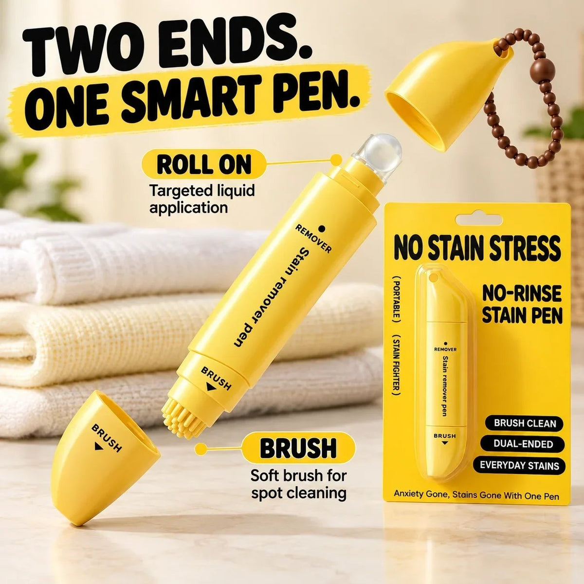 💧Portable Dual-Head Stain Remover Pen✏️
