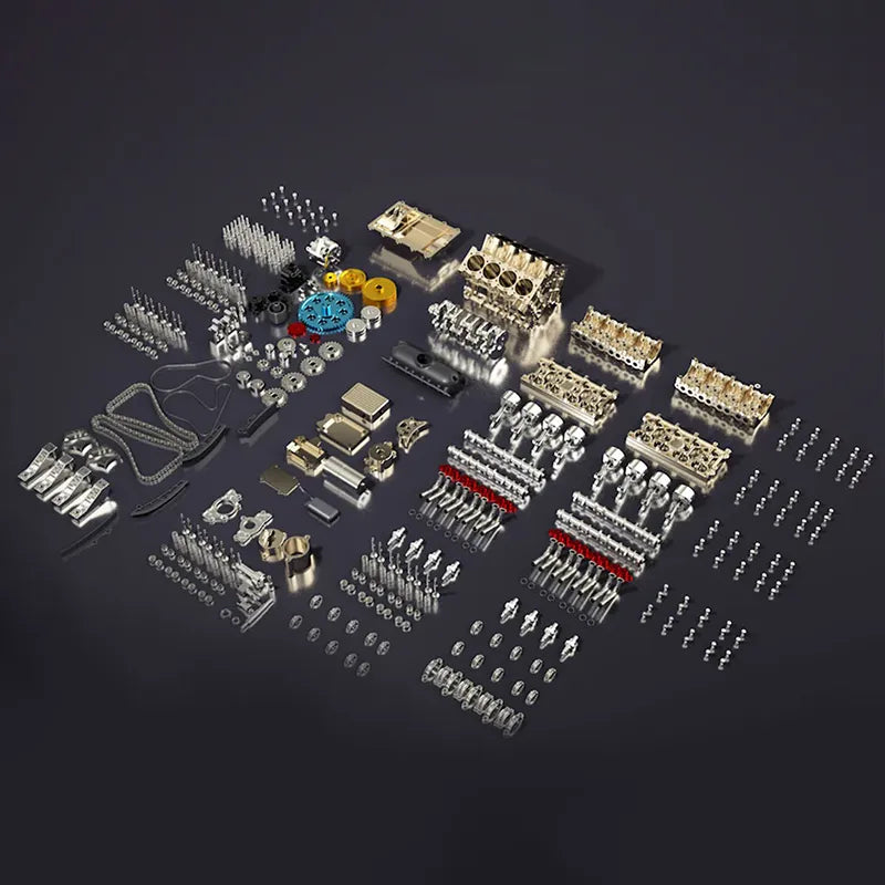 ⚙️1:3 Full Metal V8 Engine Model Kit