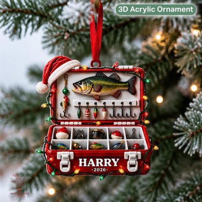 Fishing Tackle Box 3D Ornament For Fisherman, Dad Fishing Man Gifts