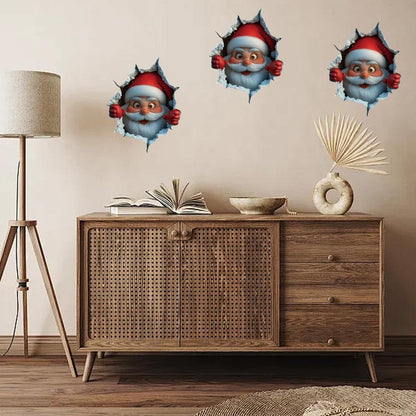 Christmas Santa Claus Breakthrough Art Stickers