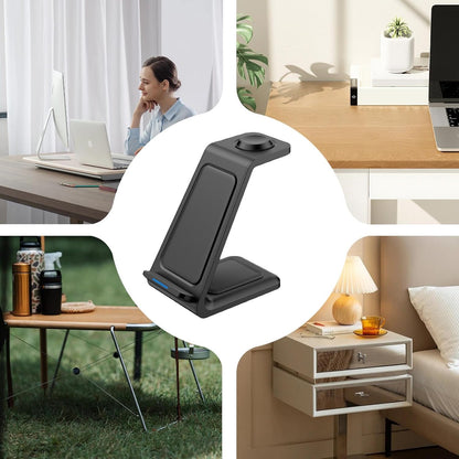 3-in-1 Wireless Charging Station with Apple Watch Charger