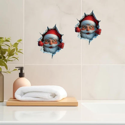 Christmas Santa Claus Breakthrough Art Stickers