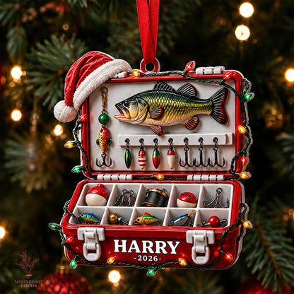 Fishing Tackle Box 3D Ornament For Fisherman, Dad Fishing Man Gifts