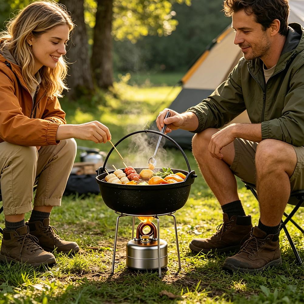 🏕️Self-Pressurized Alcohol Stove – Lightweight Aluminum & Copper Burner for Hiking, Camping & Survival