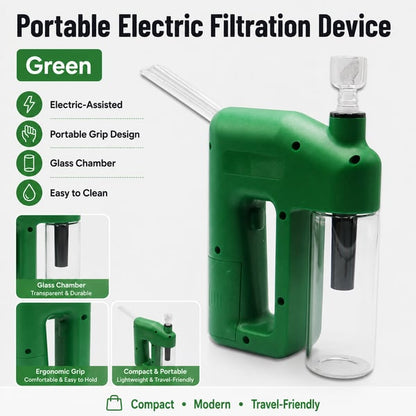  Portable Handheld Electric Filtration Device | Modern Glass Minimalist Design