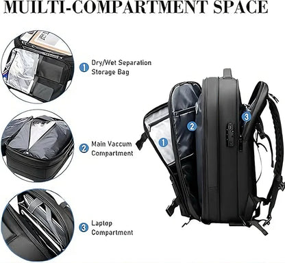 Expandable Large Capacity Backpack, Multifunctional Travel Business Laptop Backpack for Men Women