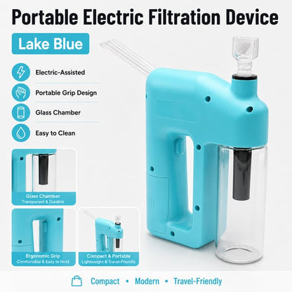  Portable Handheld Electric Filtration Device | Modern Glass Minimalist Design