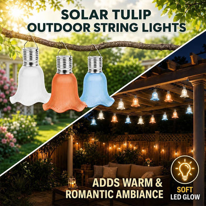 Solar Tulip Outdoor String Lights