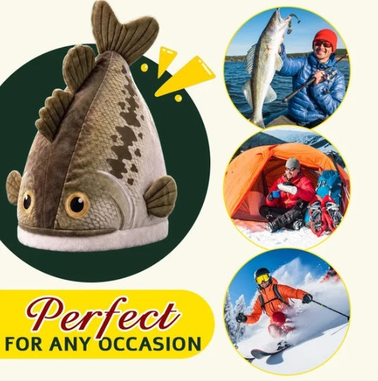 dht™⭐Bucketmouth Bass Fish Plush Hat – Funny Fishing Gift🔥Limited Edition🔥