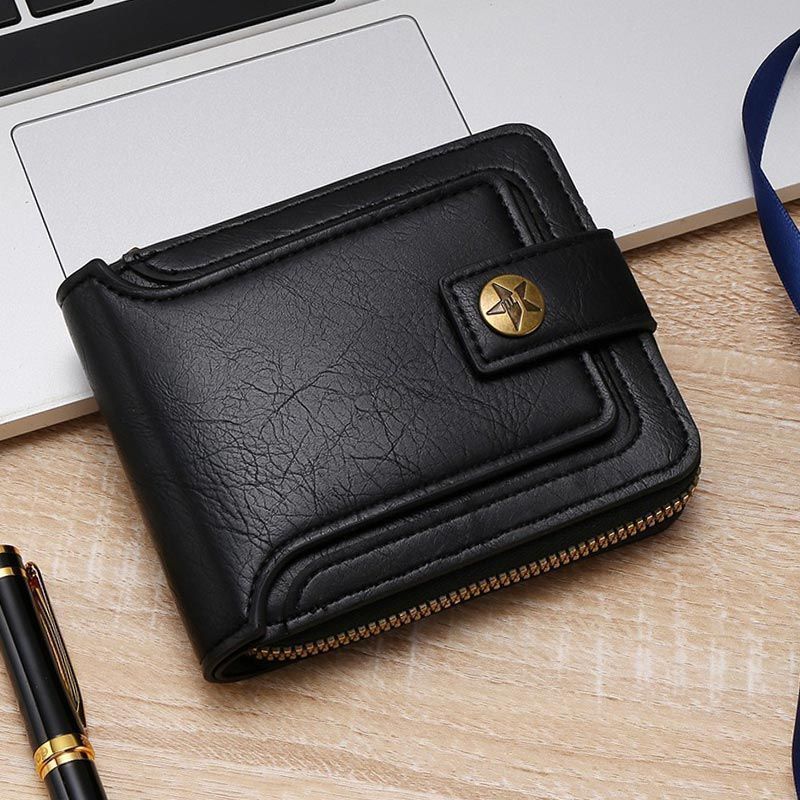 Vintage-Inspired Men’s Zip Wallet