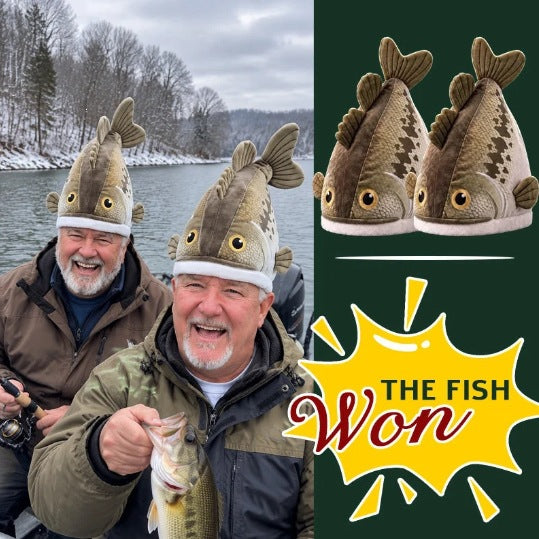 dht™⭐Bucketmouth Bass Fish Plush Hat – Funny Fishing Gift🔥Limited Edition🔥