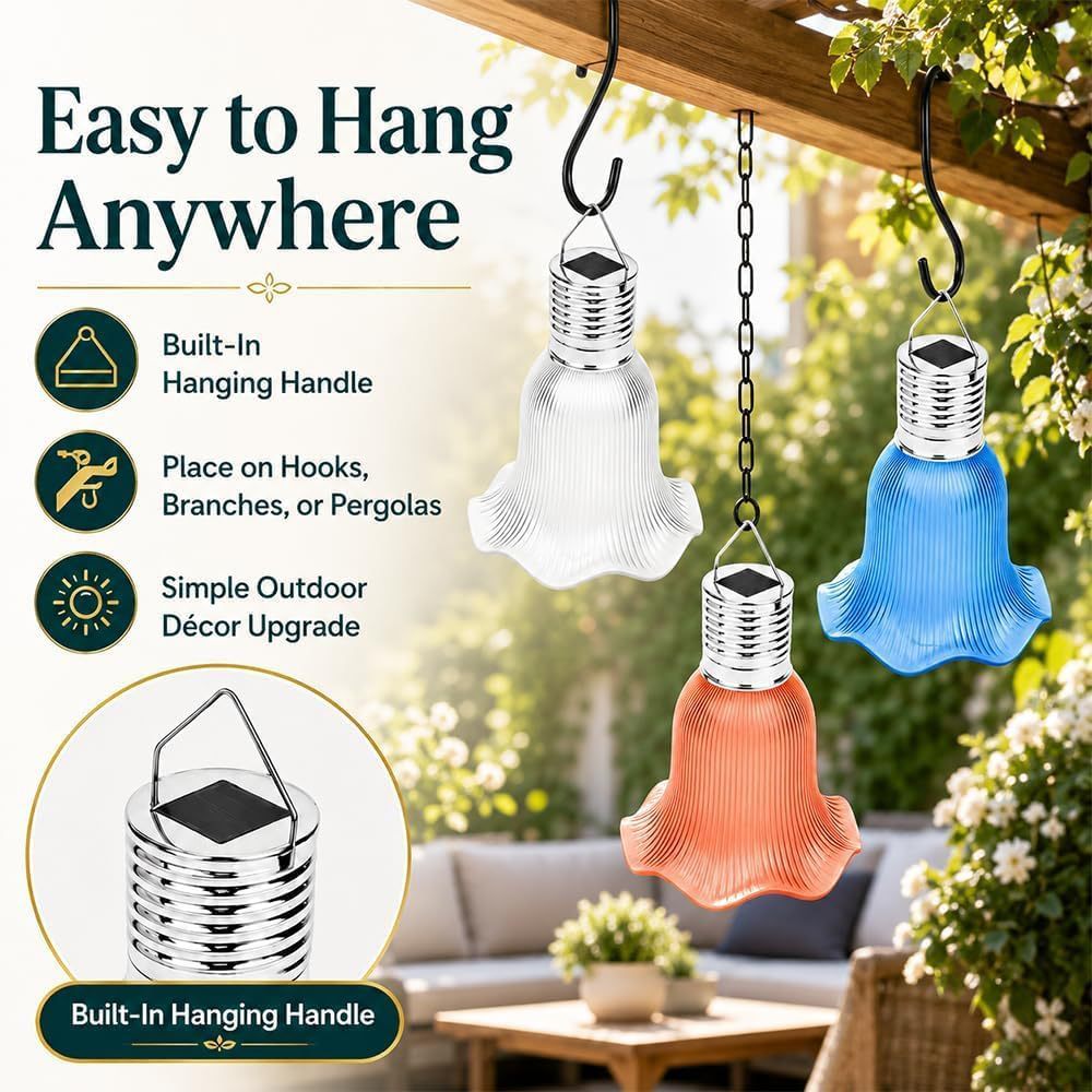 Solar Tulip Outdoor String Lights